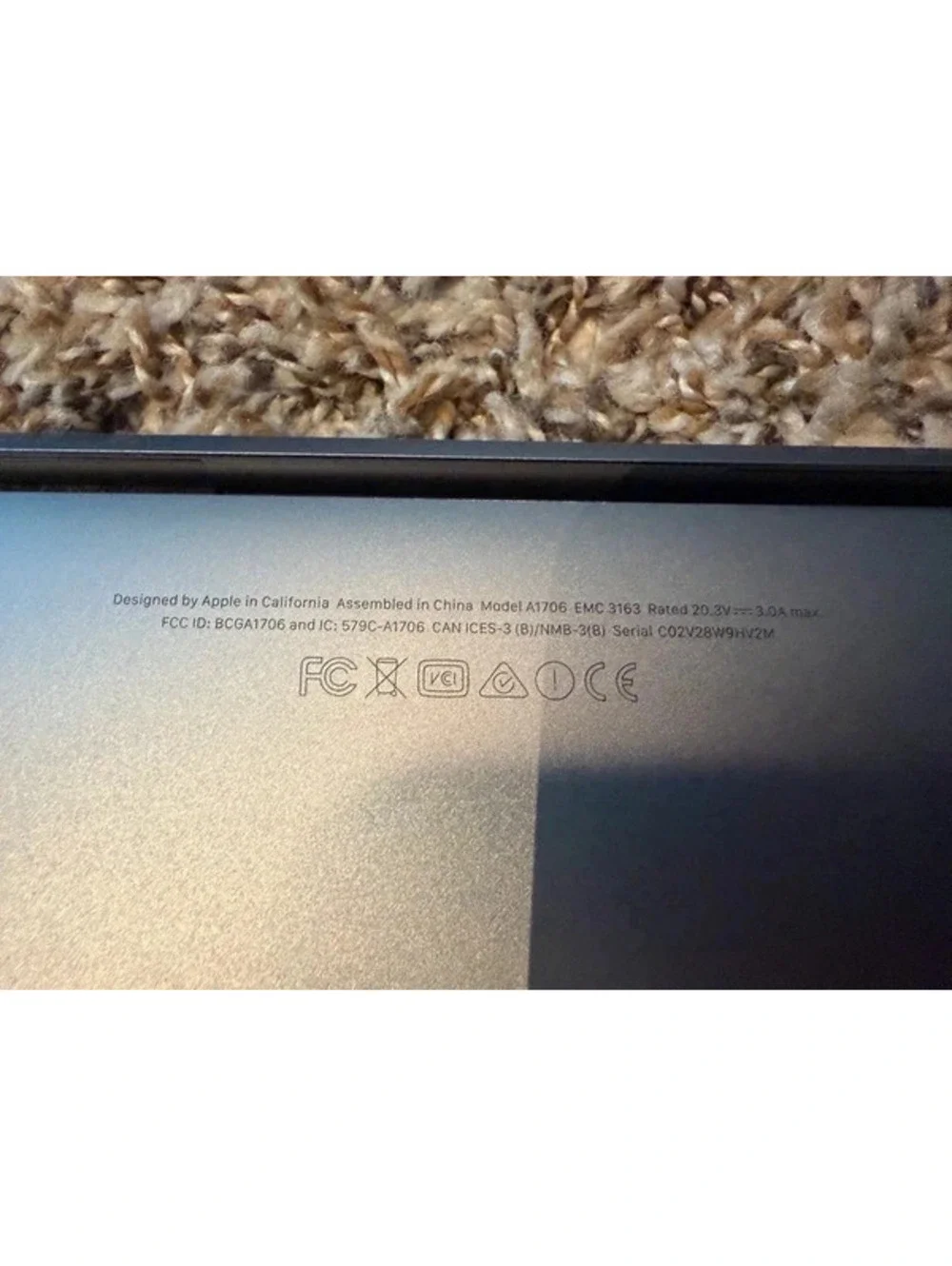 For parts 2017-18 apple MacBook Pro A1706 laptop 13 inch width